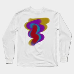 purple marron yellow abstract texture background Long Sleeve T-Shirt